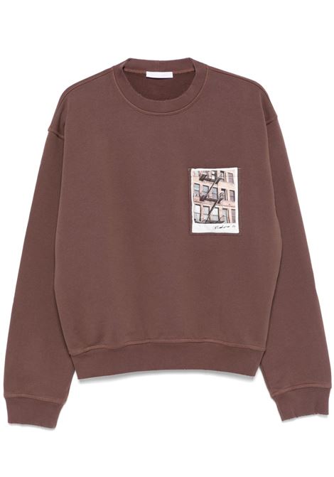 Brown Brooklyn-postcard sweatshirt Helmut lang - men